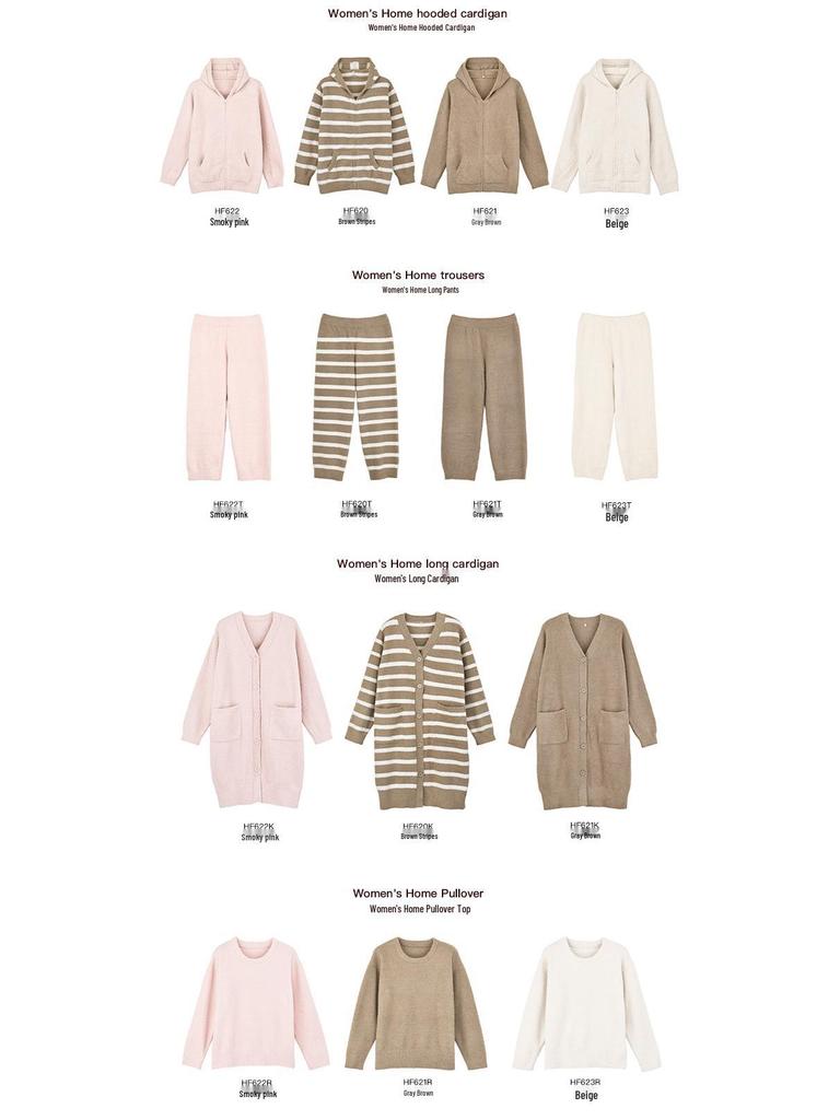 Damen Fleecegefütterter Kapuzen-Cardigan und Lange Hose Set