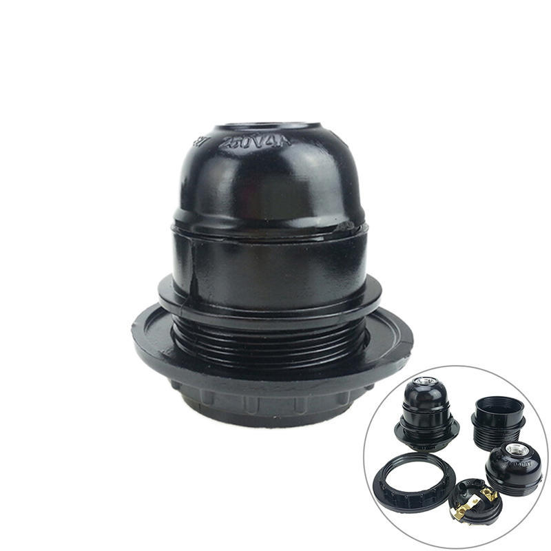 Black Period Style Screw E27 Light Bulb Lamp Holder Pendant Socket
