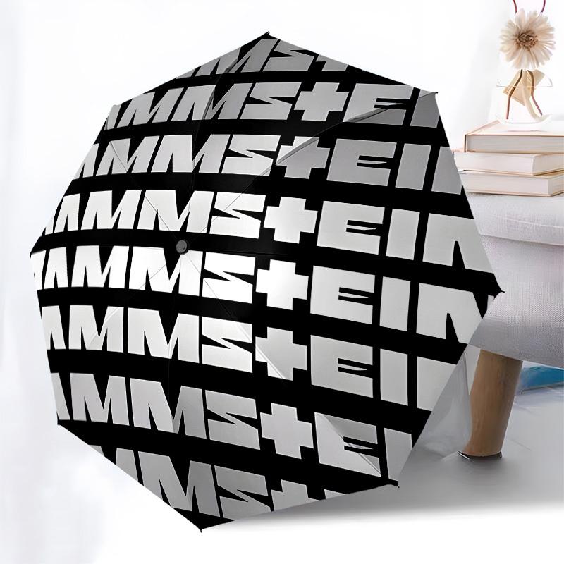 Rammstein, Music Automatic Opening and Closing, 8 rib Structure Portable Umbrella, Suitable for Men and Women in All Seasons Perfect Gift f