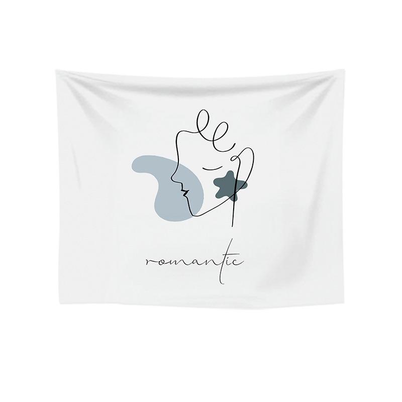 Einfacher Wandteppich mit Morandi-Farbmuster, Heimwanddekoration, Wandteppich für Schlafzimmer, Wohnzimmer