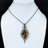 Peanut Obsidian 999 Copper Wire Wrapped Pendant, Handmade Gemstone Jewelry Pendant Gift For Birthday