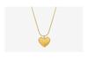 French-Style Peach Love Heart Pendant Necklace, 18K Gold Titanium Steel Clavicle Chain