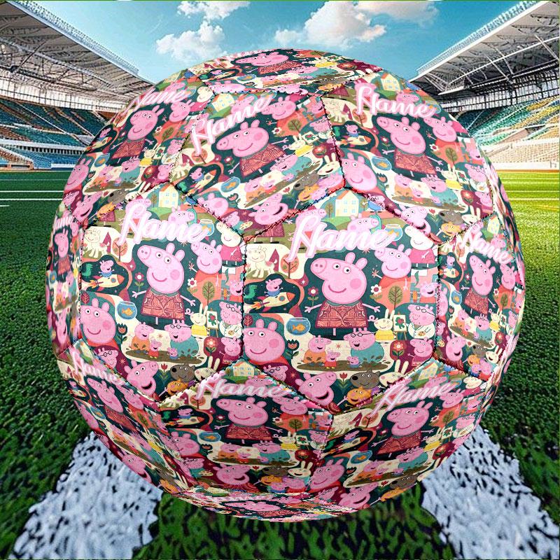 Custom Name Personalized Peppa Pig Print Size 5 Soccer Ball Training & Match Football, for Team, Kicking, Gift for Football Enthusiasts