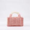 New Arrival Pearl Colorful Candy Handbag Handmade Woven Niche Design Beaded Yangmei Square Bag Top-handle Bag