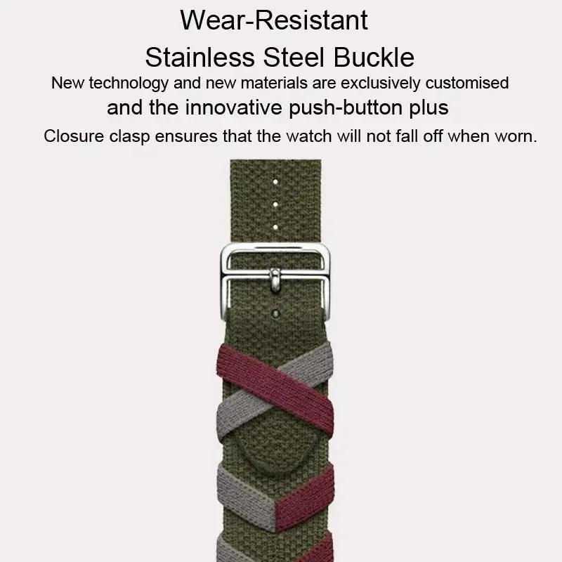 Strap For Apple Watch Ultra 3 49mm 46mm 42mm Braided Nylon Correa For iWatch Series 11 10 9 8 7 6 45mm 44mm 42mm 40mm 41mm Bracelet