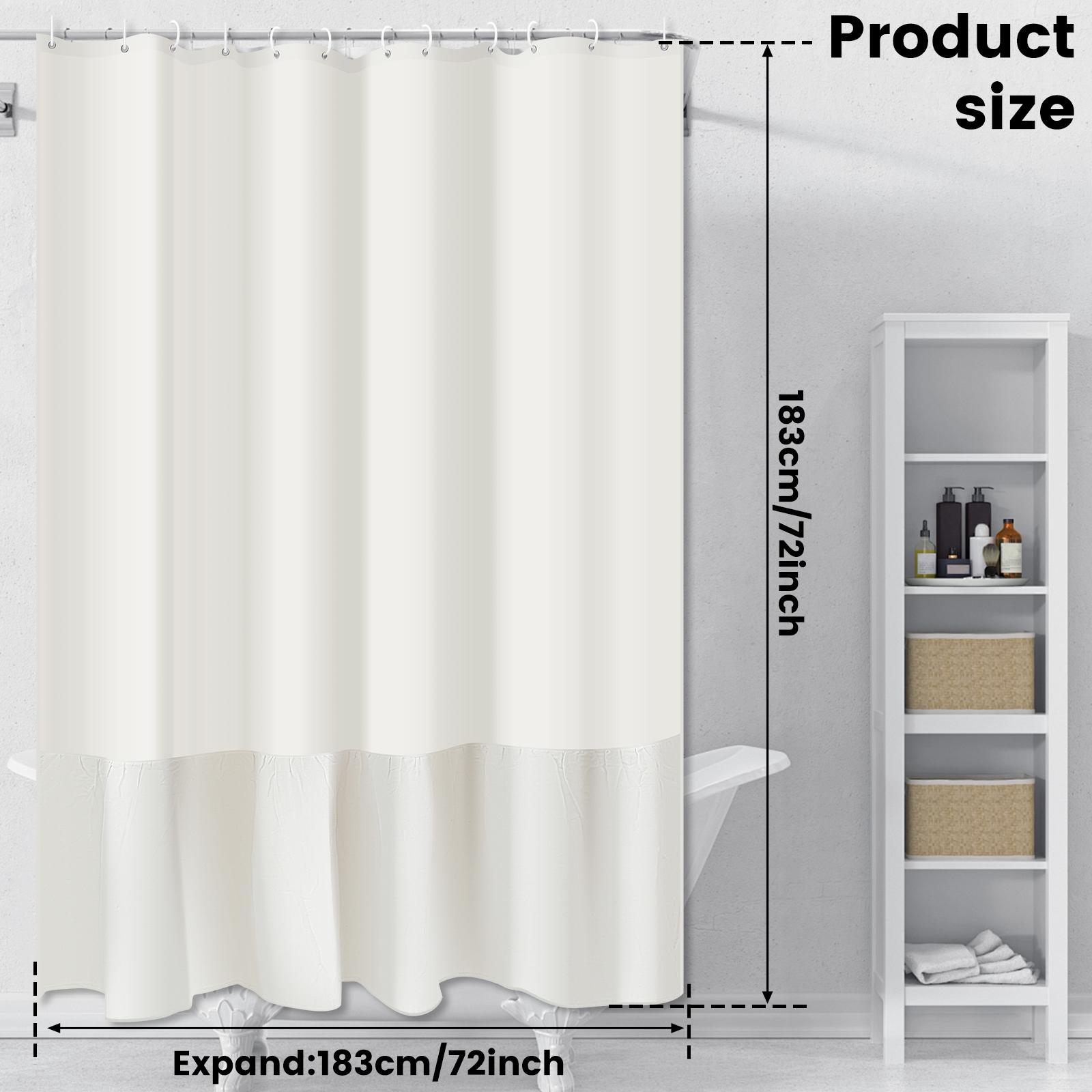 

Шторка для душа в стиле фермерского дома, льняная смесь, шторка для душа для ванной комнаты с оборкой и 12 подвесными кольцами, бежевый/белый декор для ванной 183x183cm бежевый