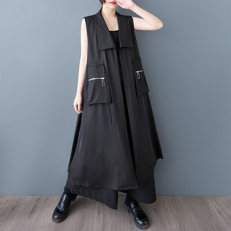 Bez rukávů Plus size Bavlněné vintage nové šaty pro ženy, ležérní volné dlouhé jarní, letní, podzimní šaty