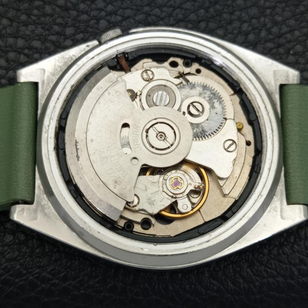 AUTOMATIC 7S36A VINTAGE SEIKO JAPAN MENS GREEN COLOR DIAL WATCH A701546-5