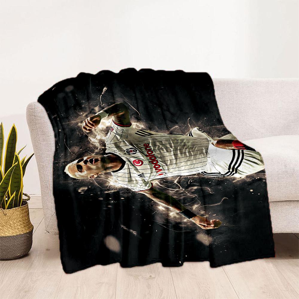 Soccer Player Action Blanket Comfortable Great for Bedding Office Chair Four Seasons Multipurpose Modern Unique Gift for Family and Friends Camping
