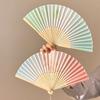 Retro Folding Hand Fan Chinese Style Dancing Fan Vintage Art Craft Elegent Photo Props Portable Woman Fans Wedding Gifts