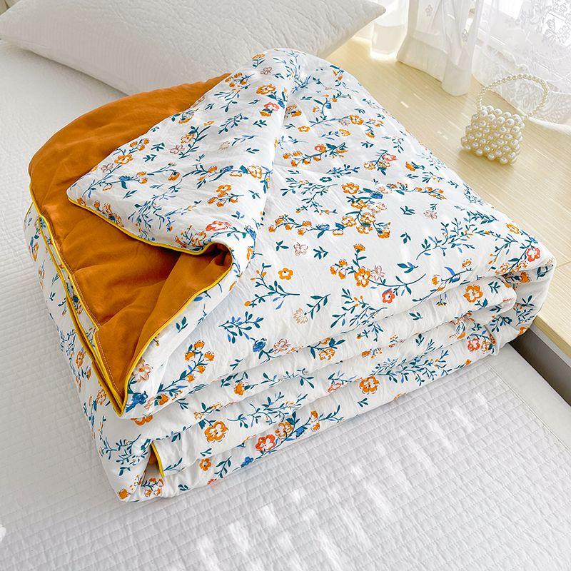 Květinová králičí deka, Jarní letní podzimní deka, Klimatizační deka, Deka na zdřímnutí, Měkká pohodlná chladivá prodyšná deka,