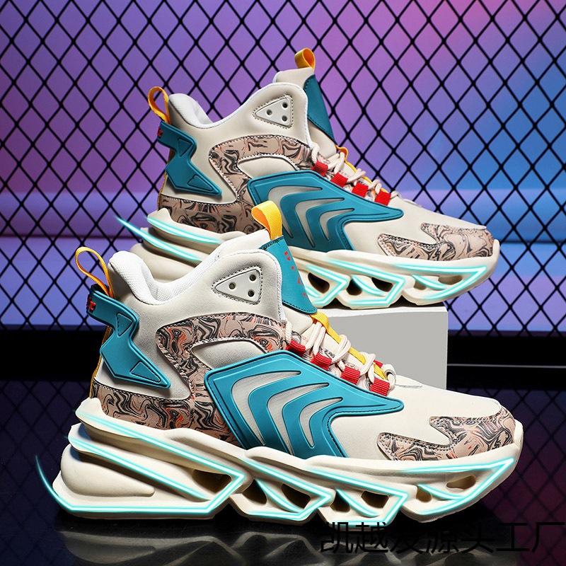 New winter leather blade sole men's shoes platform country dad shoes men's running shoes large size sports shoes