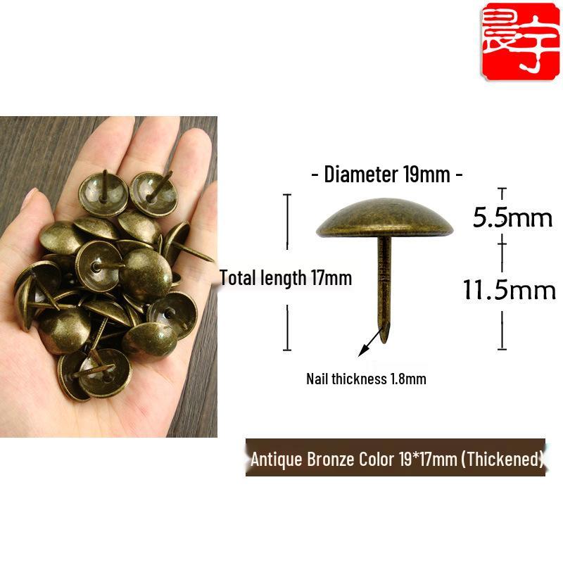 Antique-style Round Head Sofa Decoration Nails, Retro Pushpins, Thickened and Smooth Foam Nails, Furniture Hardware.