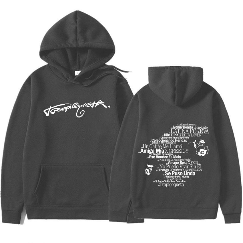 Karol G Tropicoqueta Harajuku Graphics Hoodie Long Sleeve Sweatshirt Men's Y2K Clothing Casual High Quality Pullover