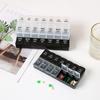 7-Day Braille Pill Organizer: Double-Row, 14 Compartments for Morning & Evening Medication Storage