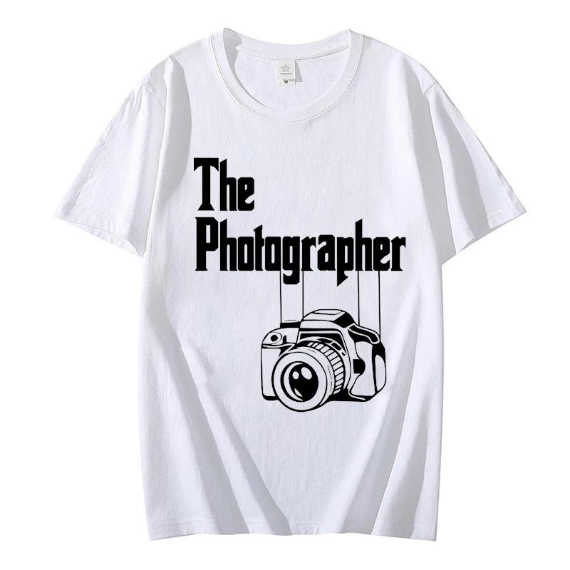 2024 Summer New Men's T-shirts The Photographer T-shirt Photography Short Sleeve Clothes Casual Fashion T Shirt for Men Clothing
