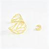 Hollow Leaves Open Bracelet Ring Personalized Niche Jewelry Set Women  Holiday Party Daily Wear Accessories Gift