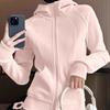 Autumn and Winter Fleece Stand-up Collar Sweater Jacket Women's Spring and Autumn Slim-fit Plus Fleece Jacket Liner