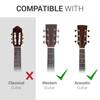 kwmobile Set of 6 Steel Guitar Strings for Acoustic Guitars with Lettering 6x Steel Strings for Acoustic and Western Guitars - -