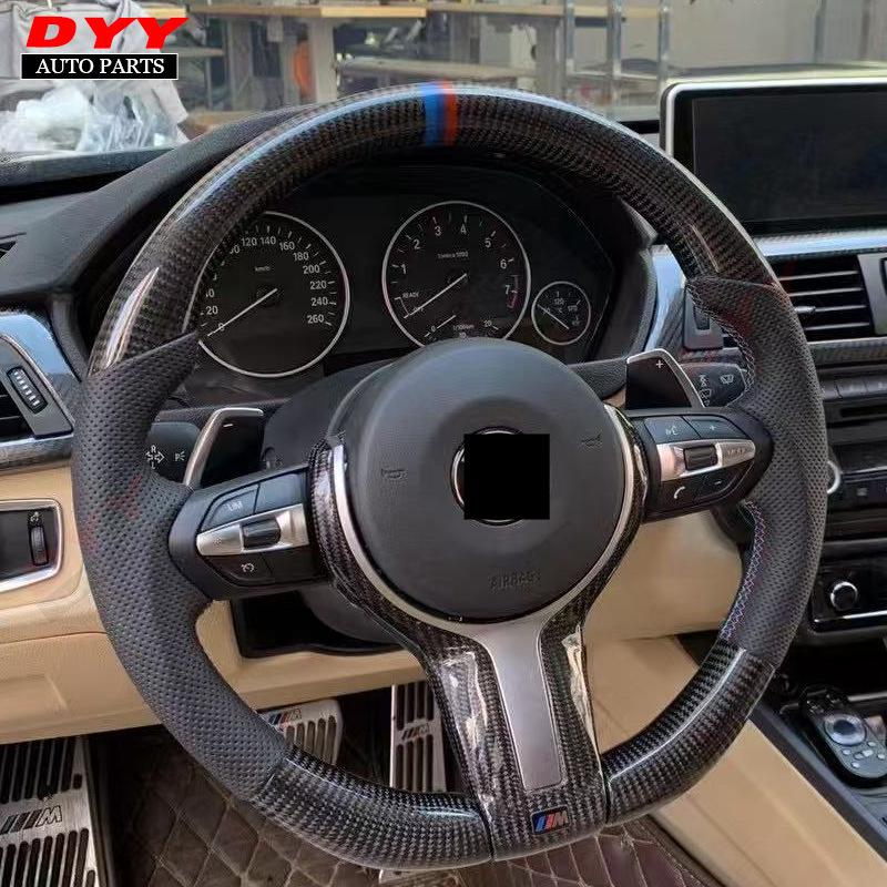 Forged Carbon Fiber M Style Steering Wheel for F Chassis Vehicles: M3, M6, F15, F30