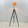 Floor Tripod Lamp Stand With Fabric Shade For Home Living Room Bedroom Corner Lamp