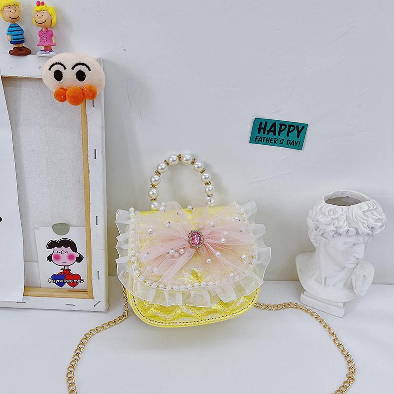 Chic Pearl Embellished Crossbody Bag For Kids Trendy And Fashionable Accessory