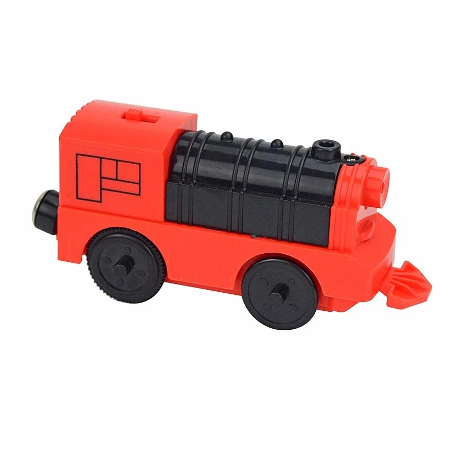 

Wooden Locomotive Magnetic Electric Car Train Toys Fit Biro Wooden Diecast Slot Train Track Railway Educational Toys For Kids
