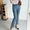 New Arrivals Open Run Temian Women Stretch Denim Pants Diagonal Cut bootCut