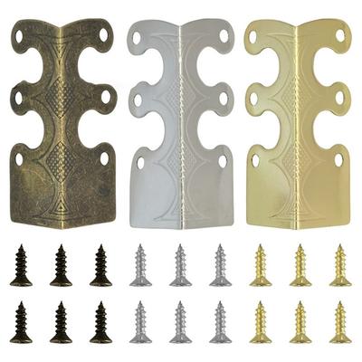 For Stylish Baseboard Protection with Vintage Metal Corner Guards 6 Pcs