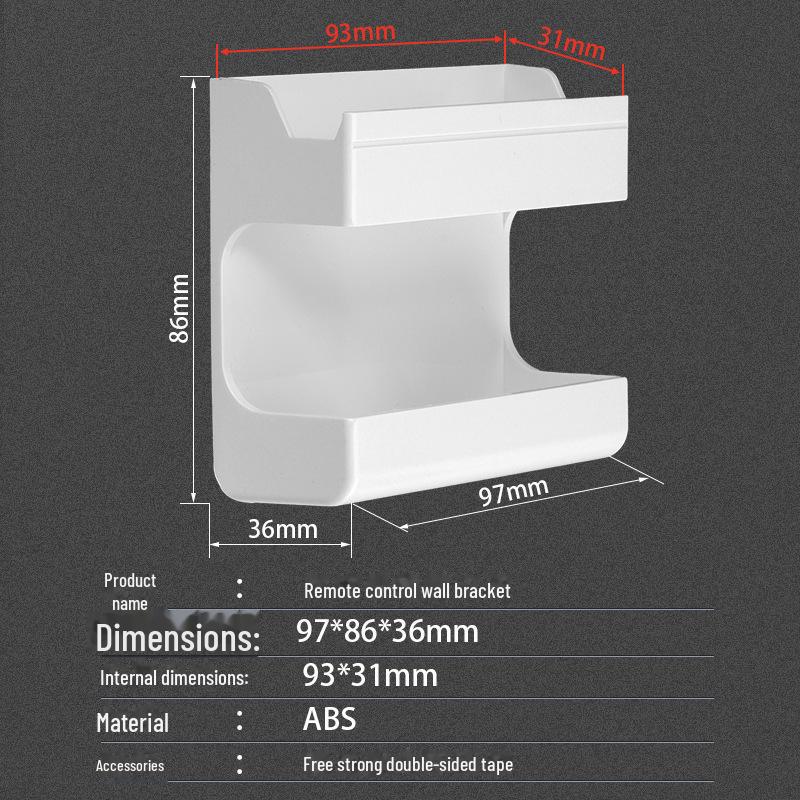 

Настенный держатель для зарядки и пульта ДУ: Горизонтальный мобильный просмотр и многофункциональное хранилище Storage Box белый