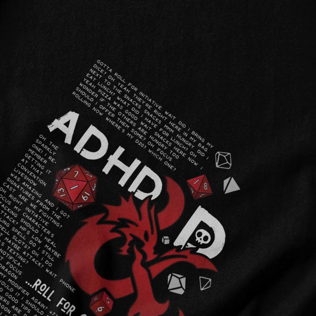 Men T Shirt Gifts ADHDD Roll For Concentration Idea Y2K Graphic Short Sleeve Unisex Clothes T Shirts
