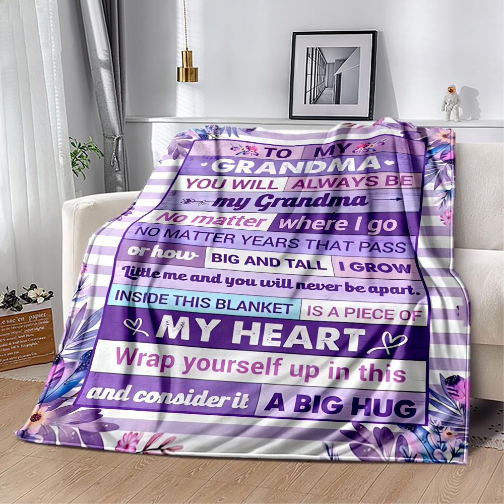 1pc Mom's Love Blanket Soft Cozy Lightweight for Travel Camping Picnics Sofa Office Bed Living Room Perfect Gift for Friends and Family