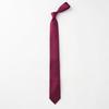 [Ogier] Men's Narrow Tie, 100% Silk, Solid Woven Pattern, Gift, Present, Business, Stylish