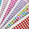 Set of 900pcs 4mm Acrylic Diamond Stickers, Semi-Circular Geometric Self-Adhesive for Handmade Photo Albums, Nail Art & Eye Makeup Decoration