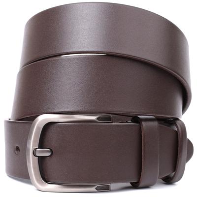 Stylish Men's Belt Vintage Belt 20805 Made of Genuine Leather 115x3.8 Cm Brown
