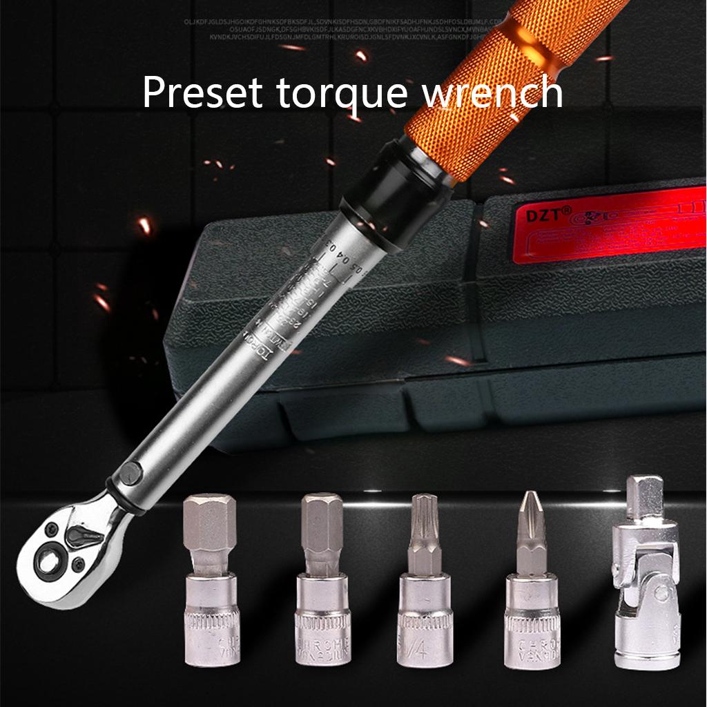 19 Pcs/set 1/4 Bicycle Torque Wrench 1-25NM Bicycle Torque Tool for Bicycle Maintenance Kit for Road, Mountain Bikes