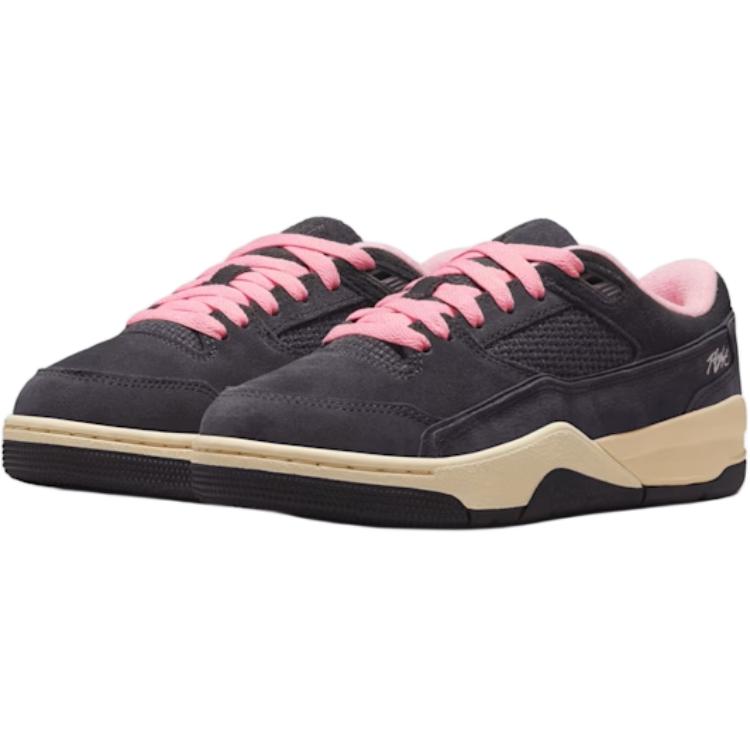 Jordan Flight Court Fashion Bequem Langlebig Low Top Kinder Basketballschuhe Kinder Basketballschuhe Braun Rosa HF3333012