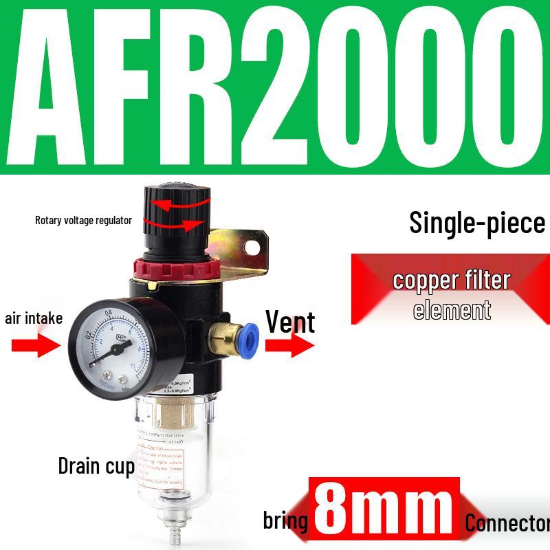 Drei-Einheiten-Luftkompressor: AR Druckregler, AFC2000 Öl-Wasser-Abscheider, AFR Filter