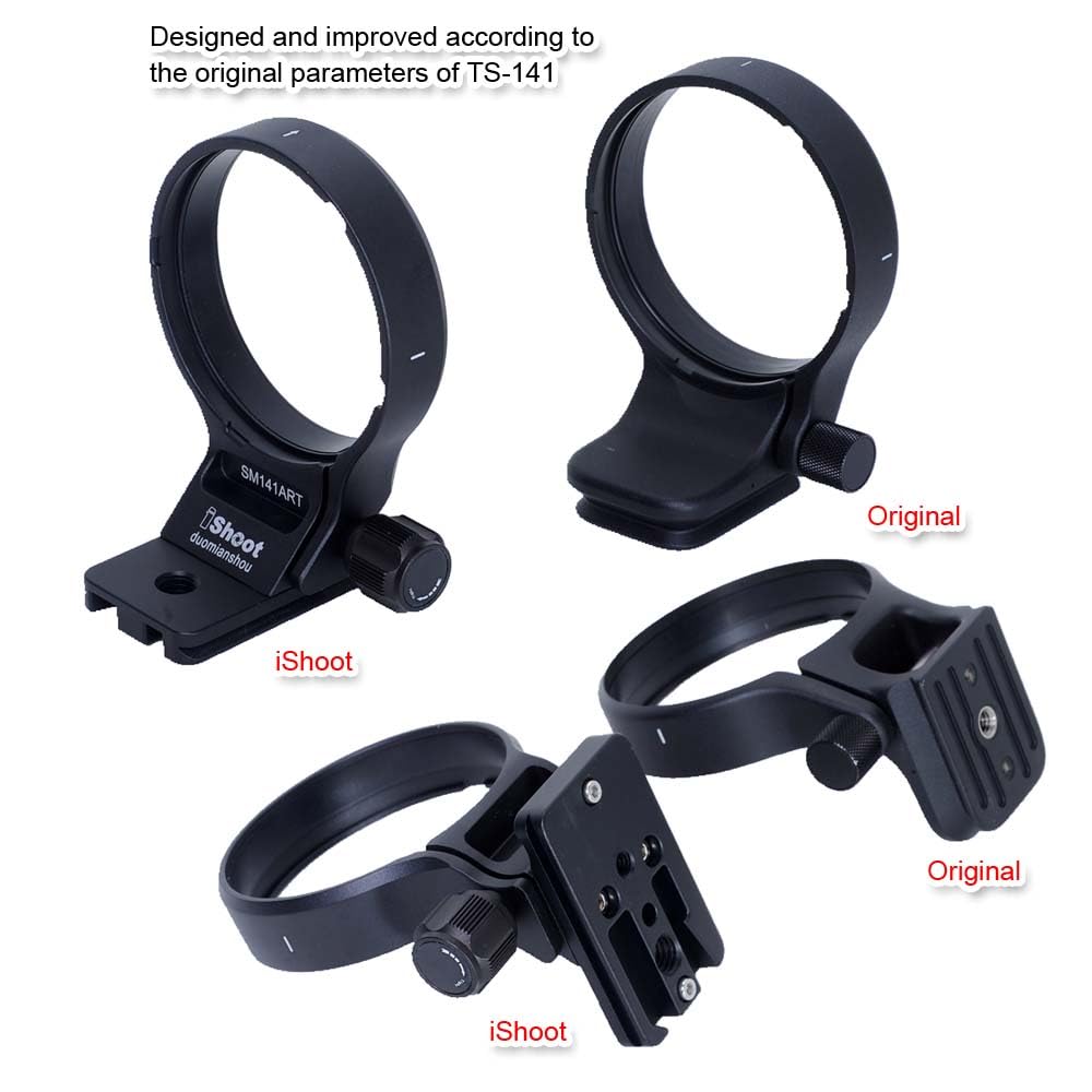 iShoot Metal Camera Tripod Mount Lens Support Lens Bracket Tripod Tripod Mount Compatible with Sigma 14mm DG DN Art and 15mm DG DN DIAGONAL FISHEYE