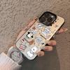 Cute Cartoon Animal Sticker Phone Case, Frosted Matte Shockproof Protective Cover, Kawaii Multi-Animal Print Phone Shell for iPhone