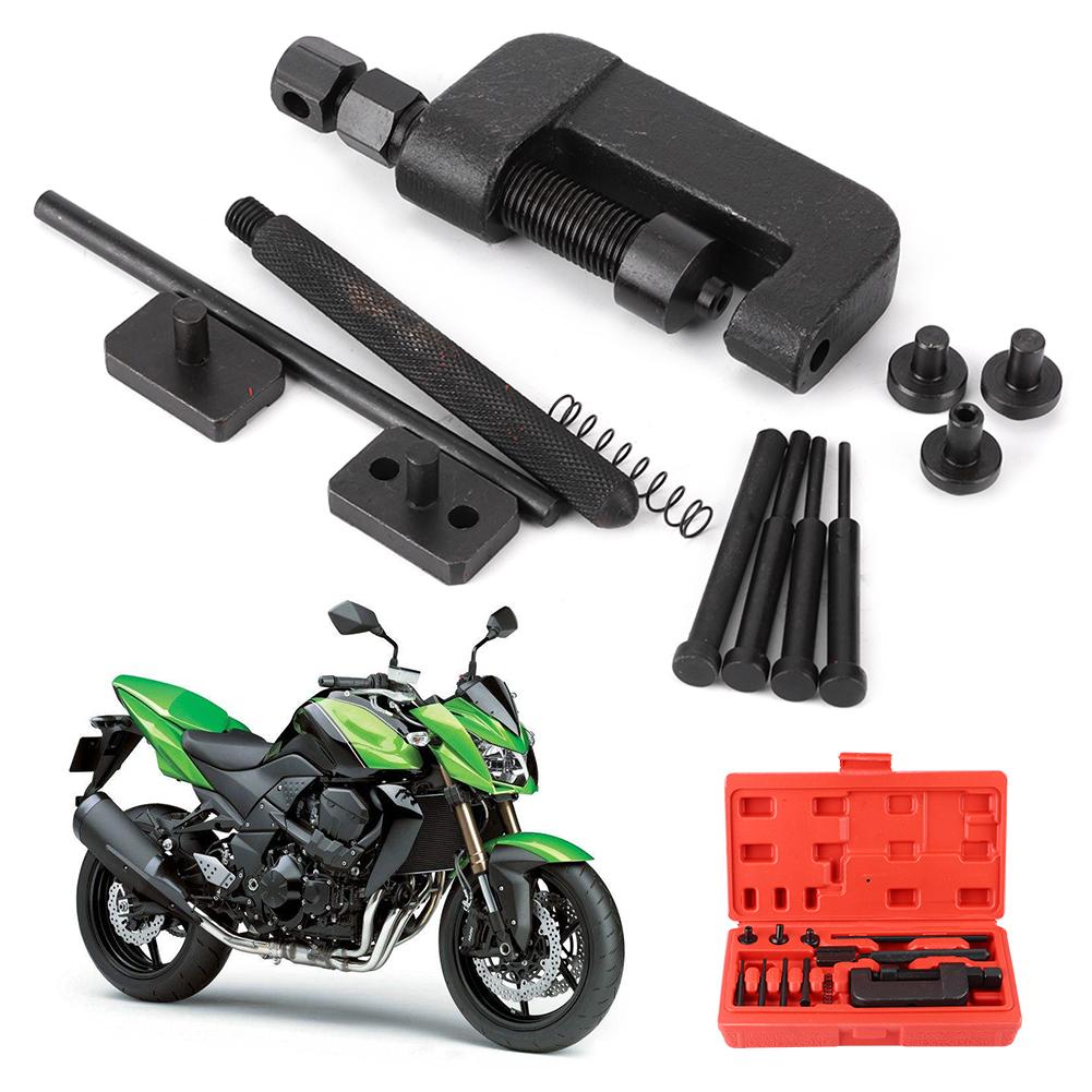 13pcs Motorcycle Chain Breaker Cutting Splitter Cam Link Riveter Riveting Tool Set