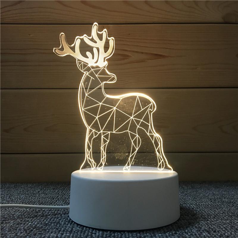 3d Nightlight Vision Bedroom Creative Desk Lamp Diy Holiday Gift Usb Direct Plug