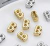 1pc Alphabet Bead Polished Design Mini 3D Bubble 26 Letter Charm for DIY Necklace Bracelet Jewelry Making