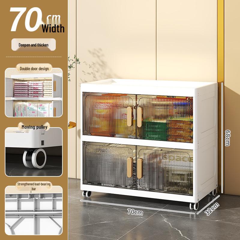 Transparenter Doppeltür-Aufbewahrungsschrank für Schuhe, Schlafzimmer, Wohnzimmer und Snacks