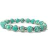 8mm Round Light Green Copper Turquoise Gemstone Beads  Bracelet 7.5" Designer Beads Bracelet For Women CSB-5
