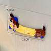 Acrylic Dachshund Toothbrush Holder 3 Hooks Dopamine Bedroom Storage Holder Wall Mounted Waterproof Easy To Install