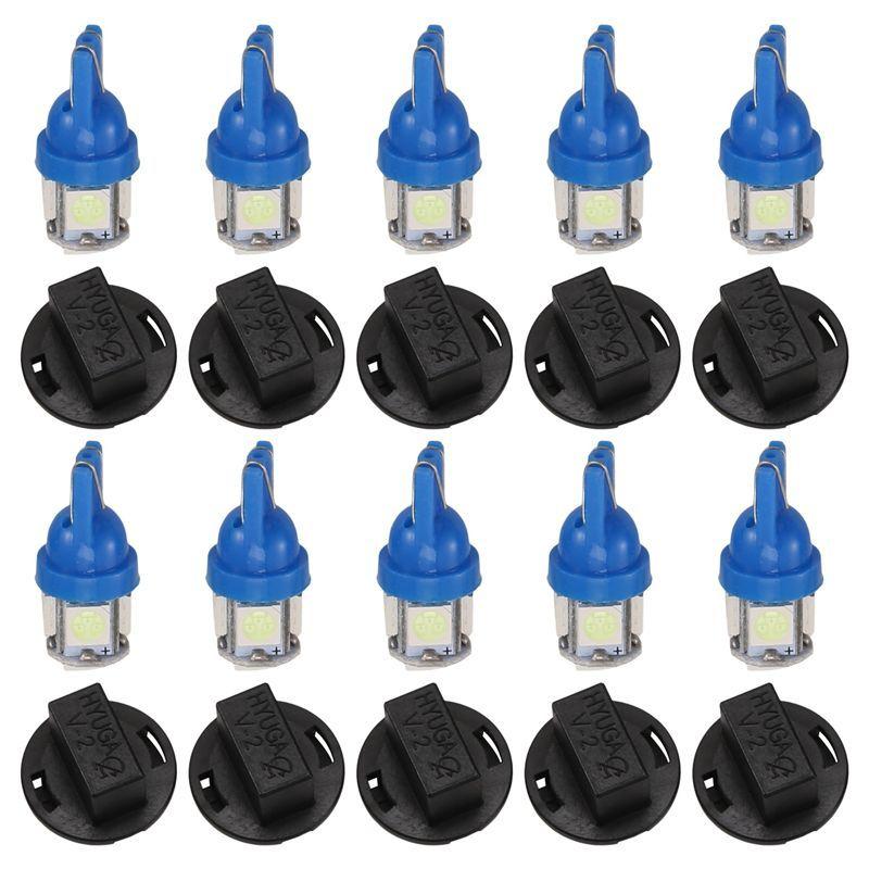 Powerful T10 194 168 LED Light Bulb PC194 PC195 PC160 PC168 trument Panel Gauge Cluster Dashboard Light Bulb Ice Blue 10PCS