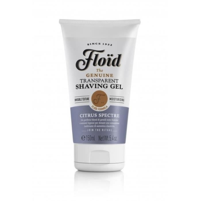 Gel à raser - FLOID - The Genuine - Transparent - Hydratant - Hypoallergénique