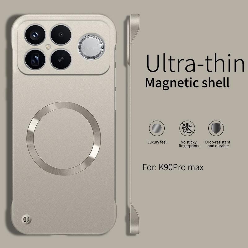Fashion Matte Hard Frameless Magnetic Phone Case for Xiaomi Poco F9 Ultra F9 Pro F8 Ultra F8 Pro Metallic Paint Frosted Thin Back Cover