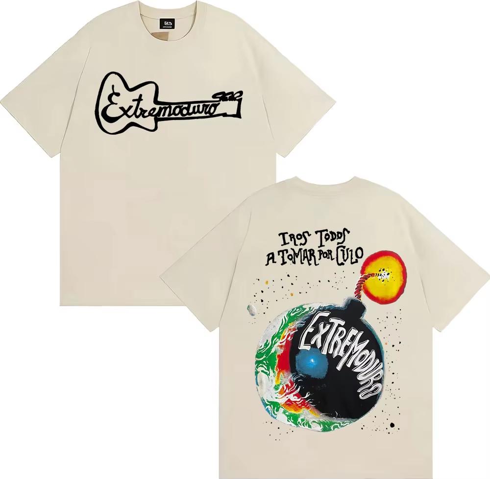 Rock Band Extremoduro Tour 2026 Print Tshirt Unisexs Clothing Fashion Gothic Cotton Tshirts Vintage T Shirt Streetwear Hip Hop